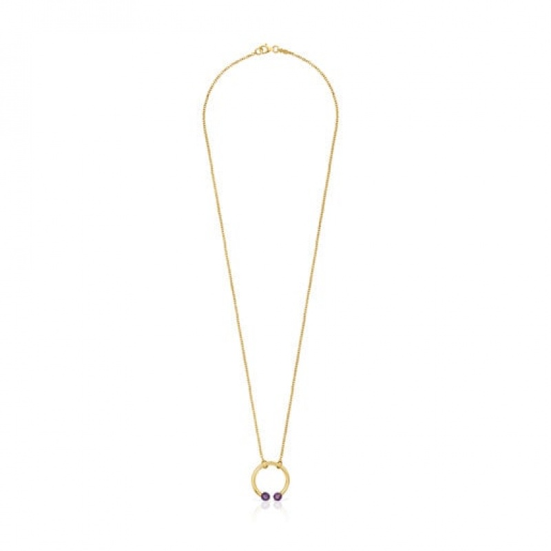Tous Amethyst 2cm Batala Halskette Gold | Österreich-XEBVGA139