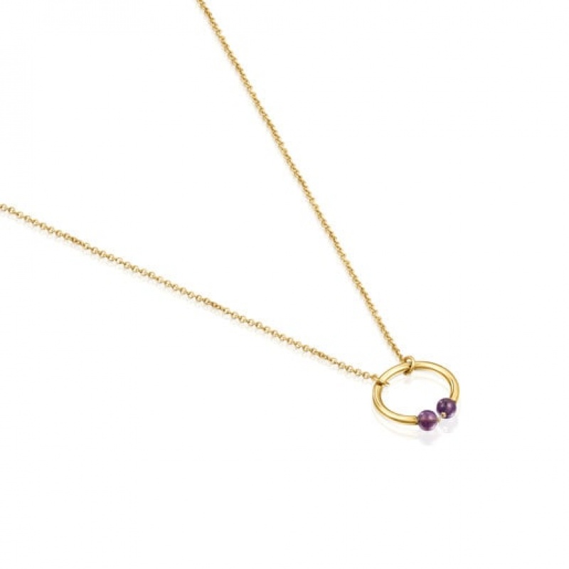 Tous Amethyst 2cm Batala Halskette Gold | Österreich-XEBVGA139