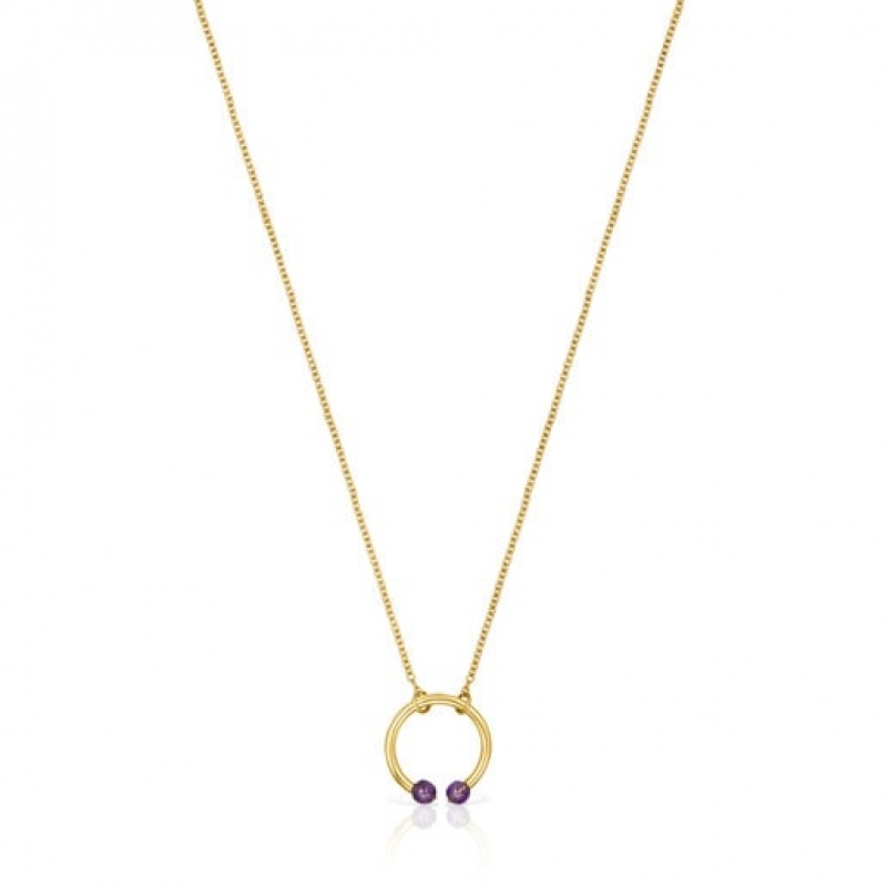Tous Amethyst 2cm Batala Halskette Gold | Österreich-XEBVGA139
