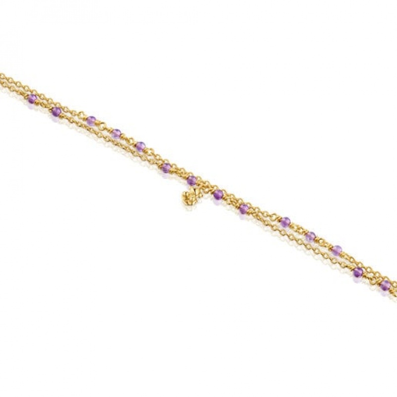 Tous Amethyst Bold Bear Armband Gold | Österreich-TJPNFD456