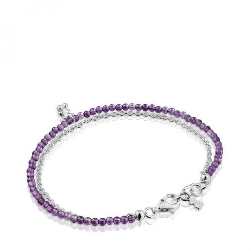 Tous Amethyst Bold Bear Armband Lila Silber | Österreich-CUKBPX129