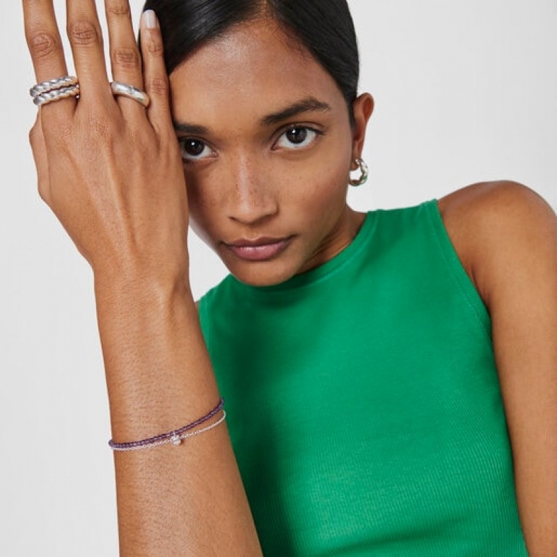 Tous Amethyst Bold Bear Armband Lila Silber | Österreich-CUKBPX129