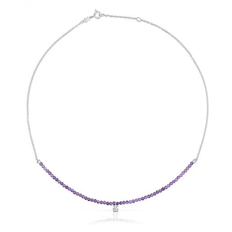 Tous Amethyst Bold Bear Halskette Lila | Österreich-BTOCLN049