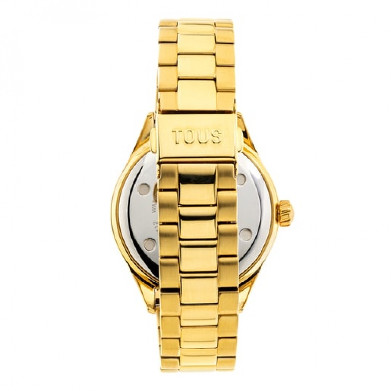 Tous Analogue With Ipg Steel Wristband Crystals T Logo Uhren Gold | Österreich-RDEAJC946