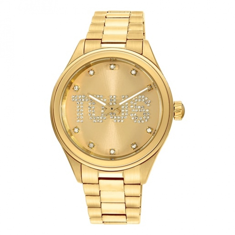 Tous Analogue With Ipg Steel Wristband Crystals T Logo Uhren Gold | Österreich-RDEAJC946