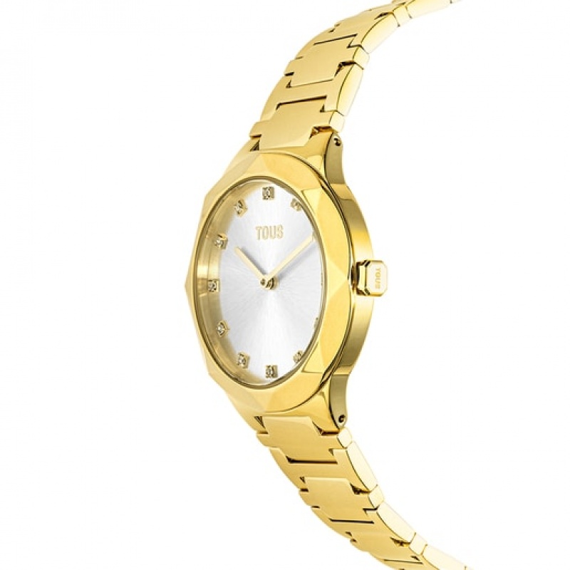 Tous Analogue With Ipg Steel Wristband Karat Round Uhren Gold | Österreich-PWGZFS823