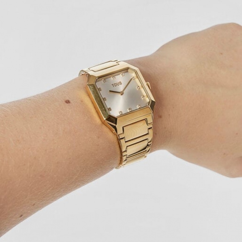 Tous Analogue With Ipg Steel Wristband Karat Squared Uhren Gold | Österreich-LUHKIJ834