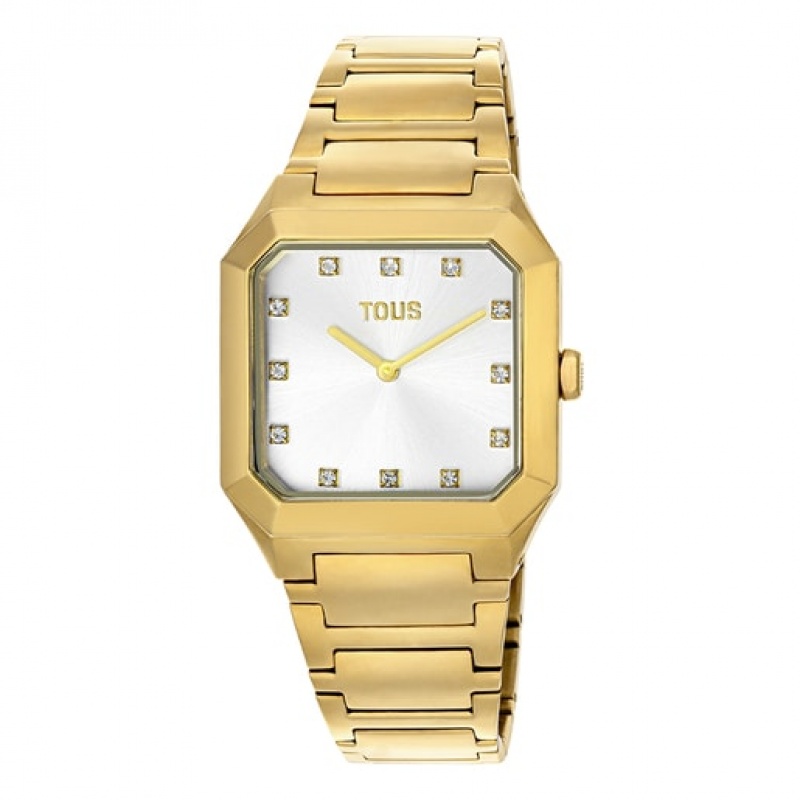 Tous Analogue With Ipg Steel Wristband Karat Squared Uhren Gold | Österreich-LUHKIJ834