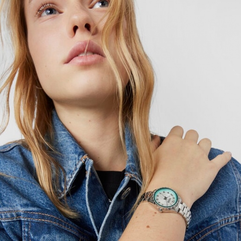 Tous Analogue With Steel Wristband Mint Aluminum Inner Bezel Mini T Bear Uhren Silber | Österreich-CIEHYL794