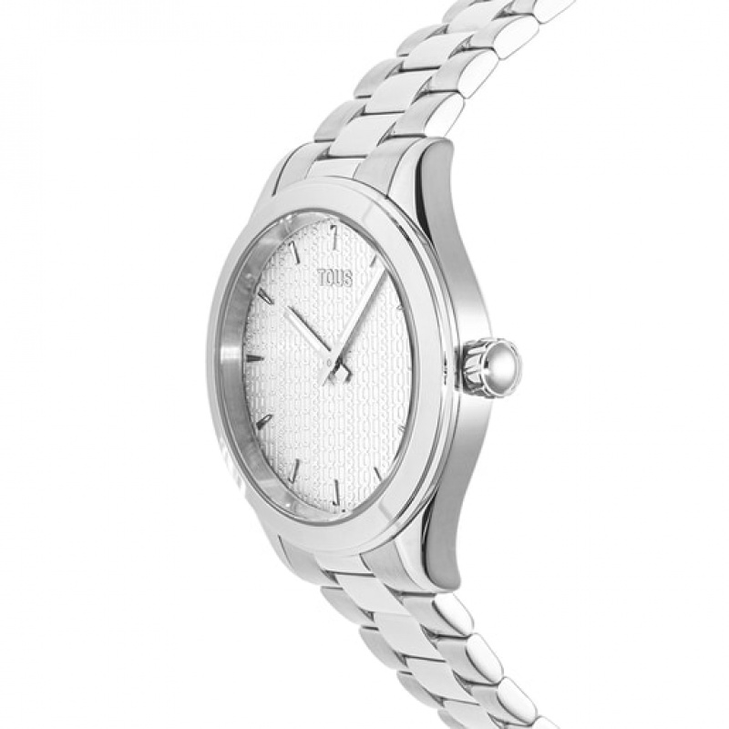Tous Analogue With Steel Wristband T Logo Uhren Silber | Österreich-NLHGMX462