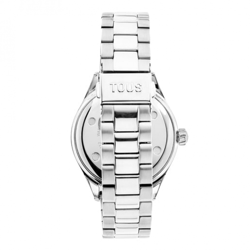 Tous Analogue With Steel Wristband T Logo Uhren Silber | Österreich-NLHGMX462