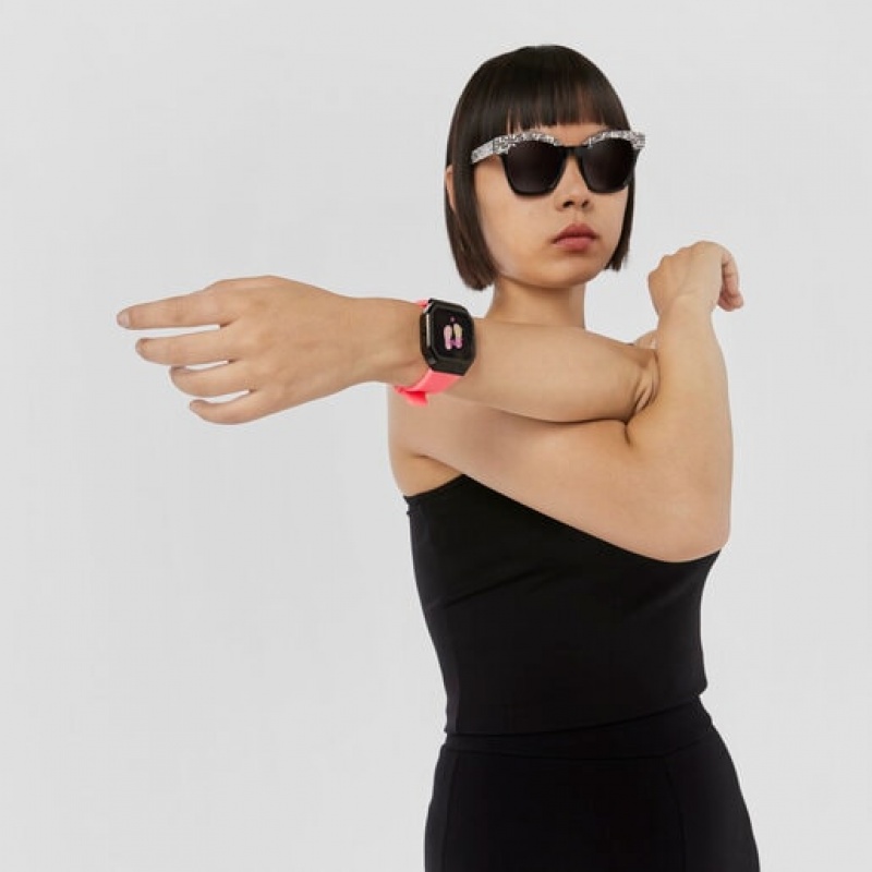 Tous B Connect With Fuchsia Silikon Riemen Smartwatches Rosa Schwarz | Österreich-BNOLPS071