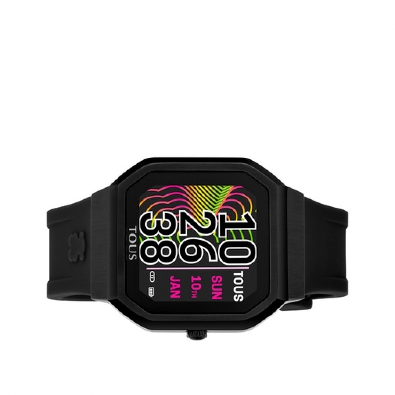 Tous B Connect With Silikon Riemen Smartwatches Schwarz | Österreich-HUNYEZ214