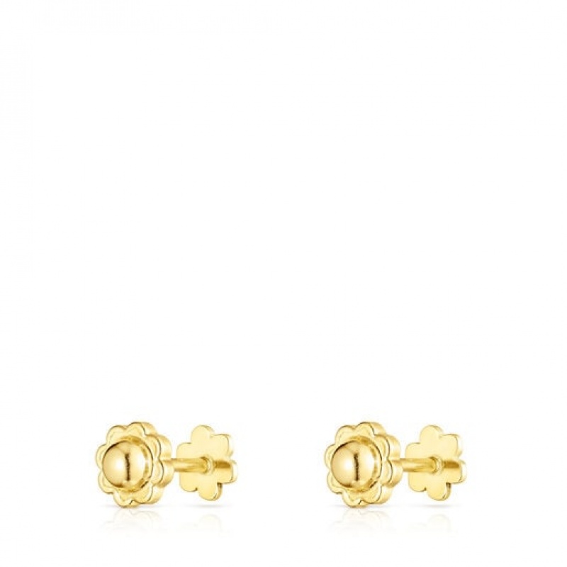 Tous Basics Flower Motif Ohrringe Gold | Österreich-UZMVGP089