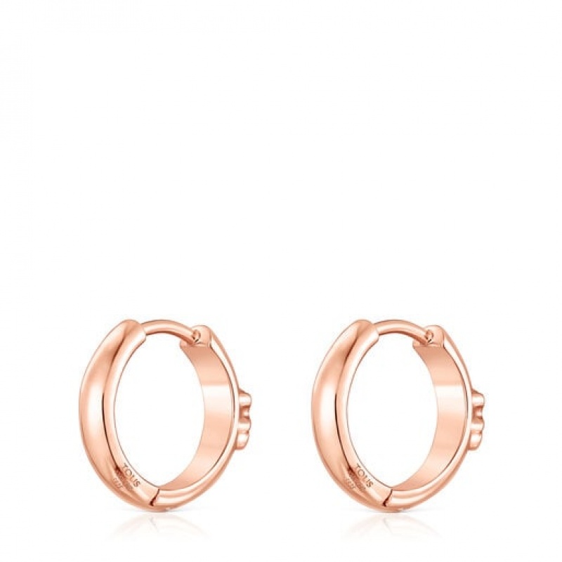 Tous Basics Hoop With Bear Ohrringe Rosa Gold | Österreich-KECJZL341