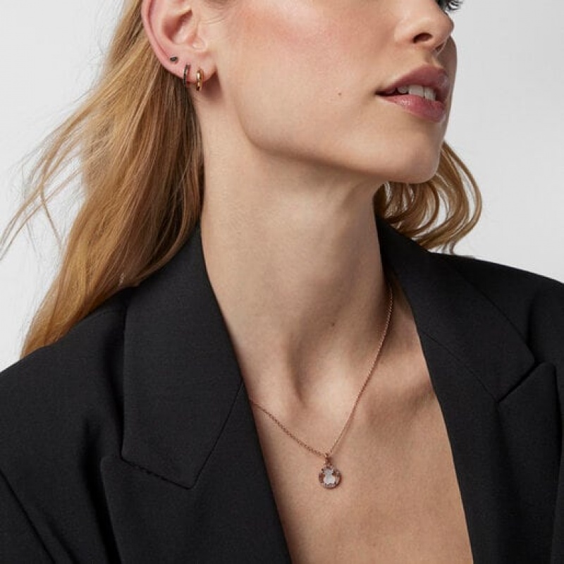 Tous Basics Hoop With Bear Ohrringe Rosa Gold | Österreich-KECJZL341
