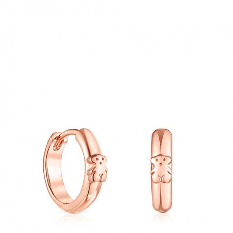 Tous Basics Hoop With Bear Ohrringe Rosa Gold | Österreich-KECJZL341