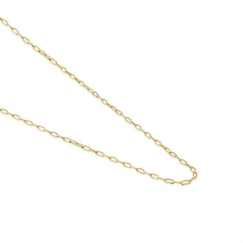 Tous Basics Rectangular Link Choker Kettenriemen Gold | Österreich-RHWVCF271