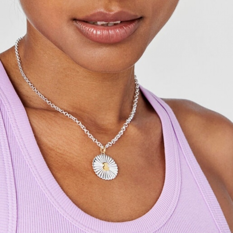 Tous Bear Iris Motif Halskette Silber Gold | Österreich-JOBZXR692