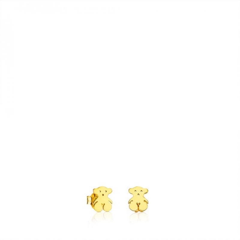 Tous Bear Motif Bear Ohrringe Gold | Österreich-NPVWER593