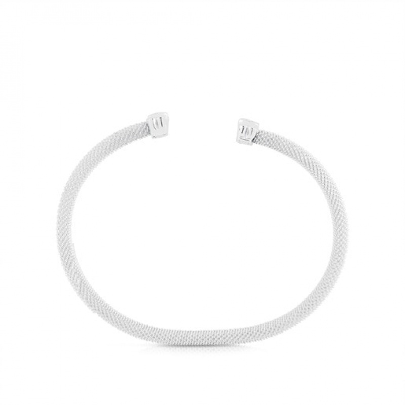 Tous Bear Motif Mesh Armband Silber | Österreich-IQEURK910