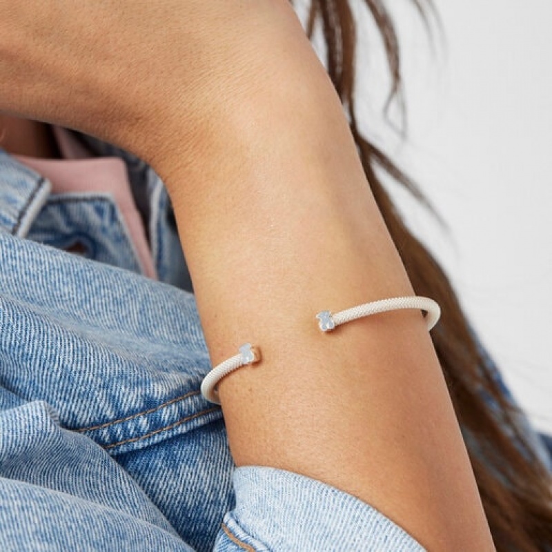 Tous Bear Motif Mesh Armband Silber | Österreich-IQEURK910