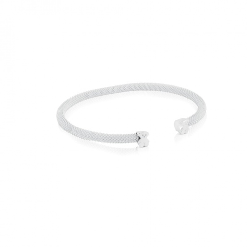 Tous Bear Motif Mesh Armband Silber | Österreich-SOFGXJ715