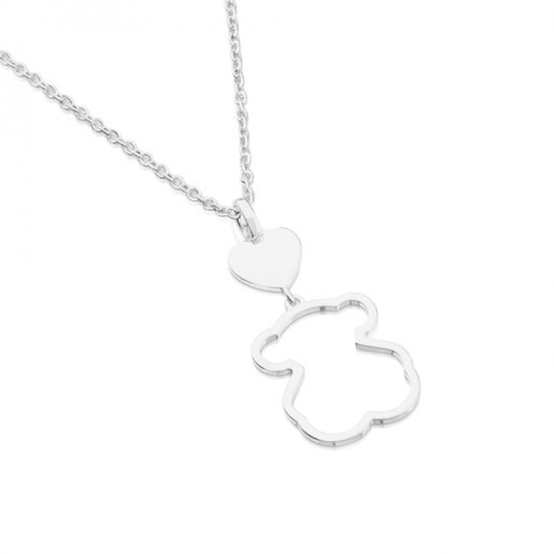 Tous Bear Motif New Silueta Halskette Silber | Österreich-EWHJUQ731