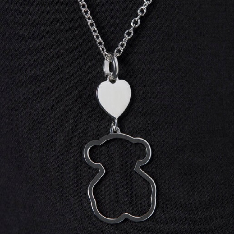 Tous Bear Motif New Silueta Halskette Silber | Österreich-EWHJUQ731