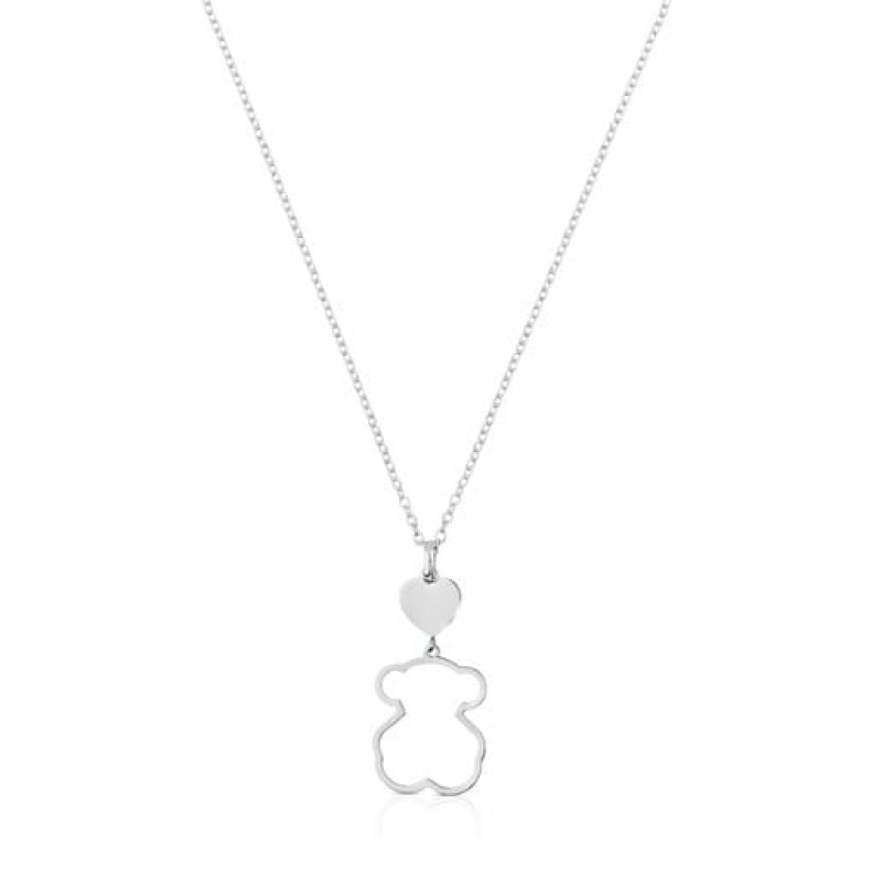 Tous Bear Motif New Silueta Halskette Silber | Österreich-EWHJUQ731