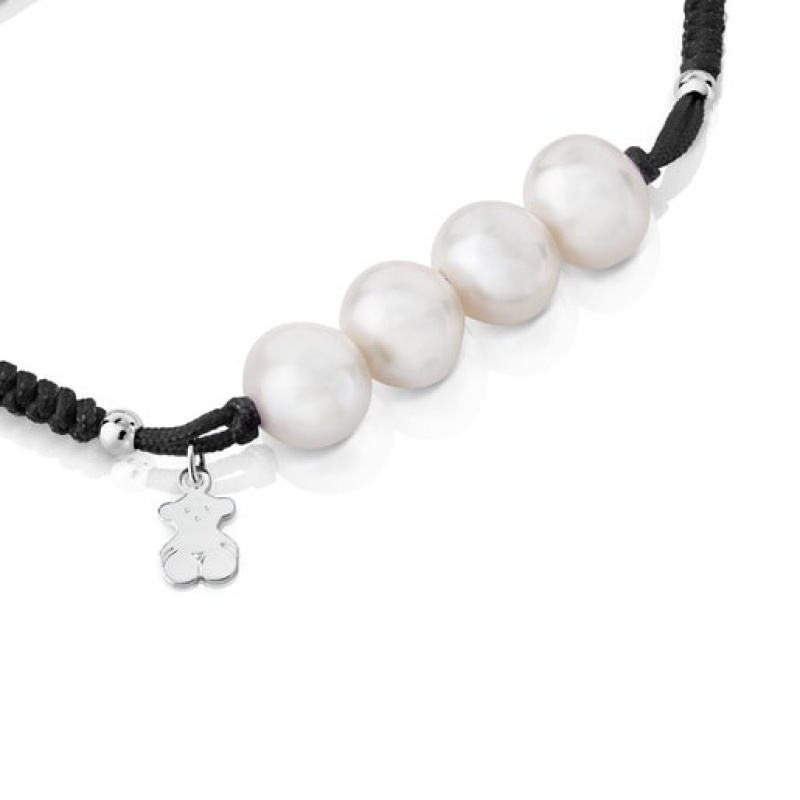 Tous Bear Motif Pearls Armband Silber | Österreich-BGZPXJ506