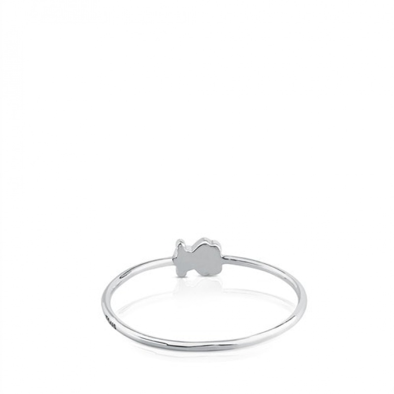 Tous Bear Motif Puppies with Diamonds Ring Silber | Österreich-XJGHVI079