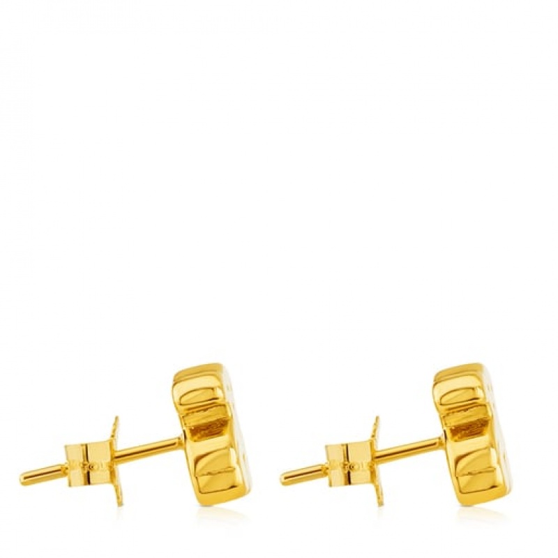 Tous Bear Motif Push Back Sweet Dolls Ohrringe Gold | Österreich-HFTYGQ108