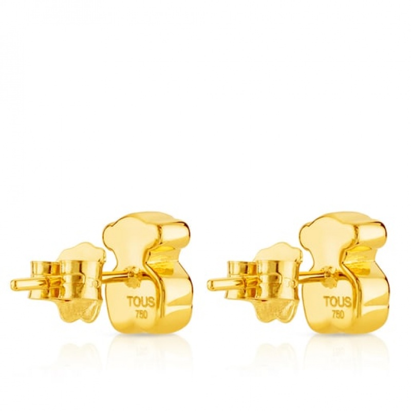 Tous Bear Motif Push Back Sweet Dolls Ohrringe Gold | Österreich-HFTYGQ108