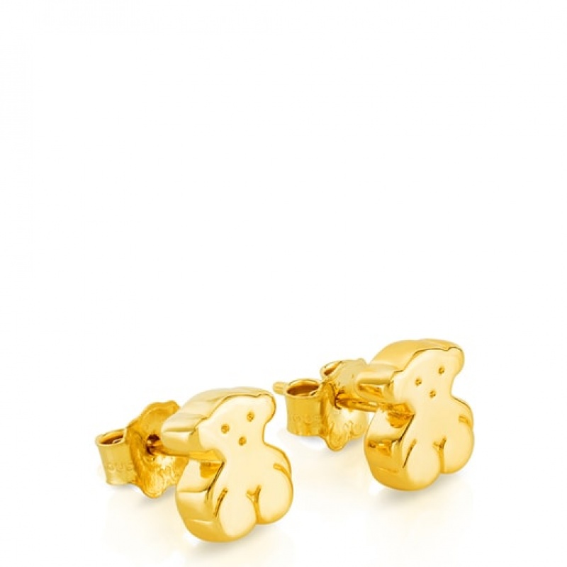 Tous Bear Motif Push Back Sweet Dolls Ohrringe Gold | Österreich-HFTYGQ108