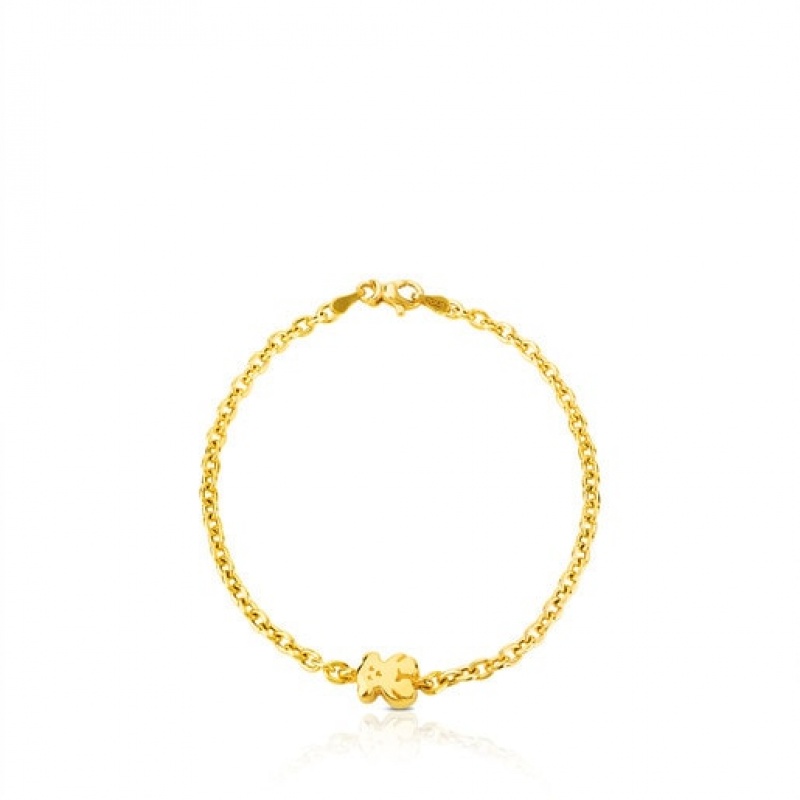 Tous Bear Motif Sweet Dolls Armband Gold | Österreich-FUDOSV639
