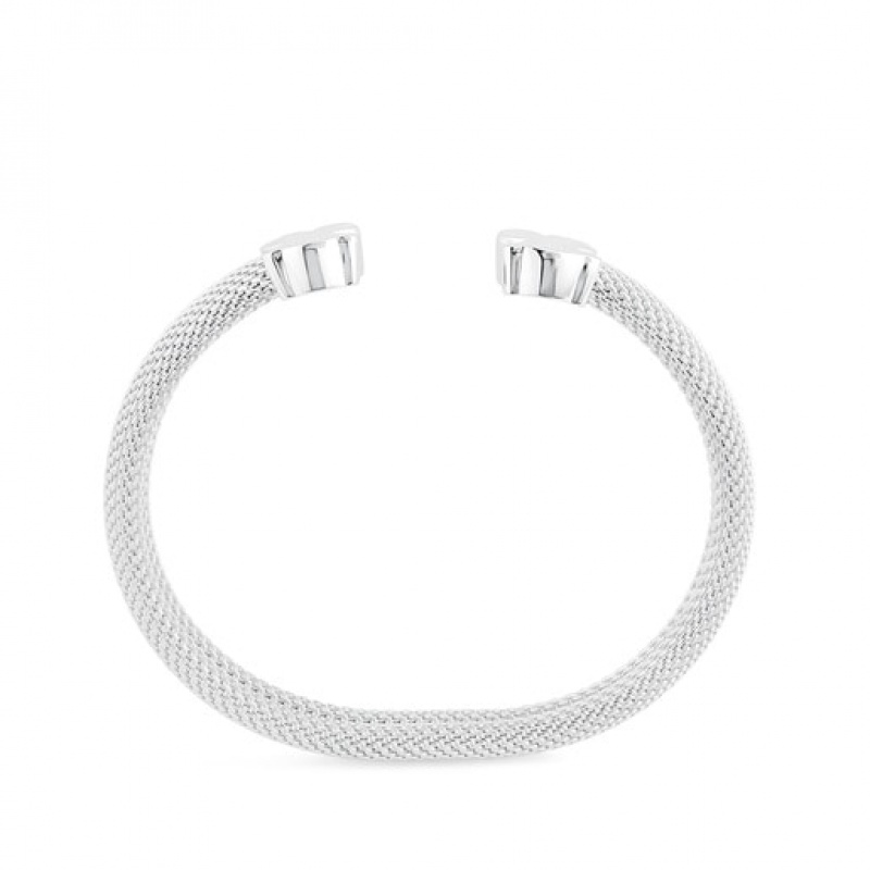 Tous Bear Motifs 07x04cm Mesh Armreif Silber | Österreich-CBJSRT723