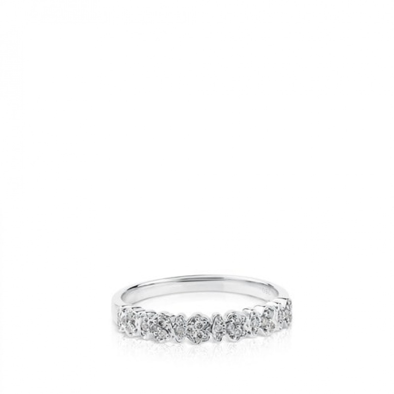 Tous Bear Motifs Fancy with Diamonds Ring Silber | Österreich-BJZMDH764