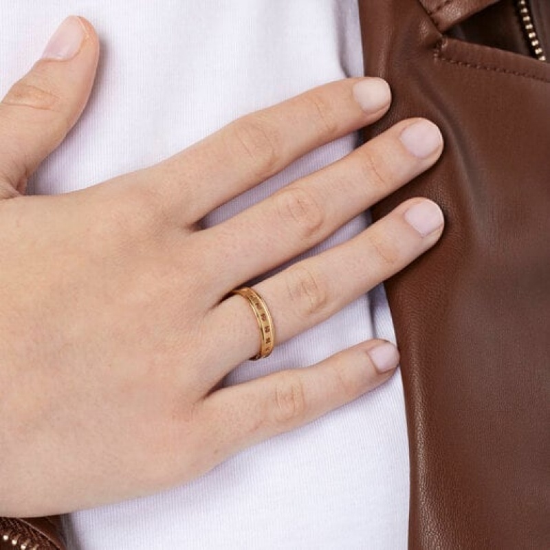 Tous Bear Row With Bear Silhouettes Ring Gold | Österreich-KYHNEF367