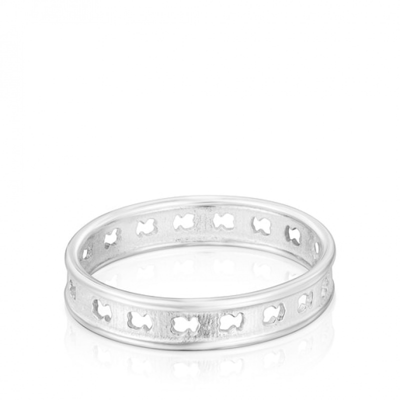 Tous Bear Row With Bear Silhouettes Ring Silber | Österreich-ZKLXGF150