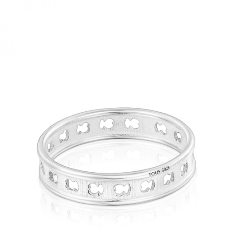 Tous Bear Row With Bear Silhouettes Ring Silber | Österreich-ZKLXGF150