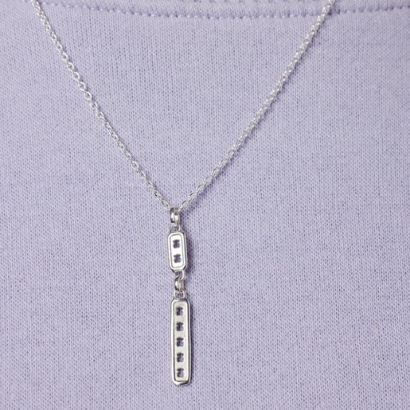 Tous Bear Row With Rectangular Plate Halskette Silber | Österreich-ETCHMI531