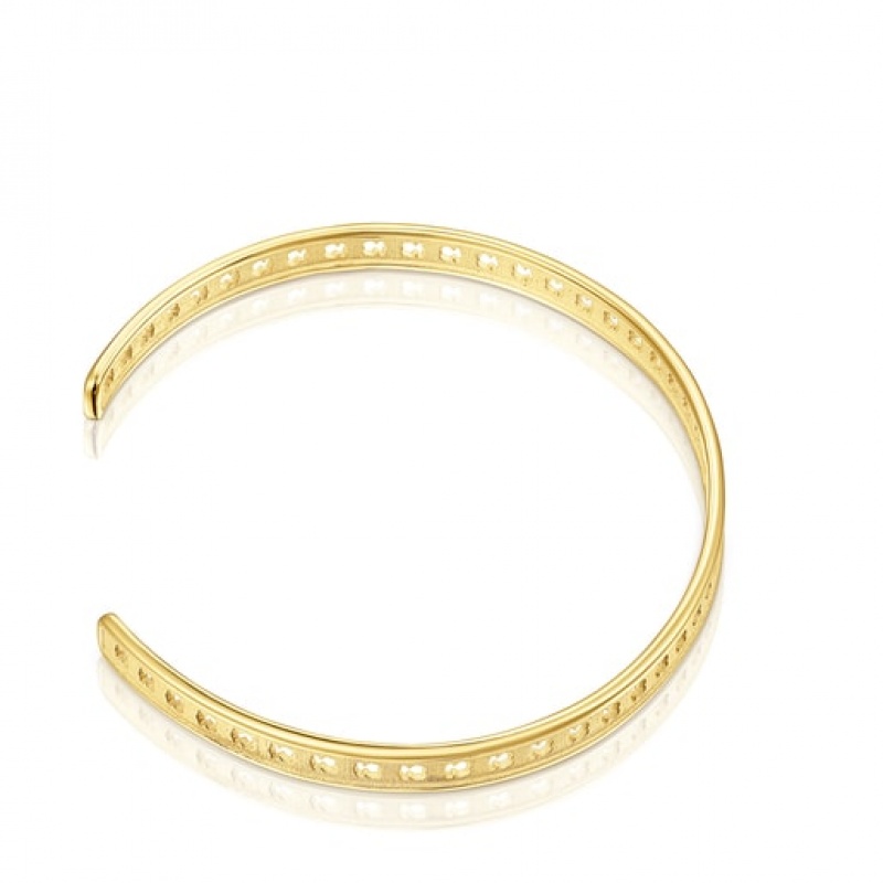 Tous Bear Row With Silhouettes Armband Gold | Österreich-MDGZYS086