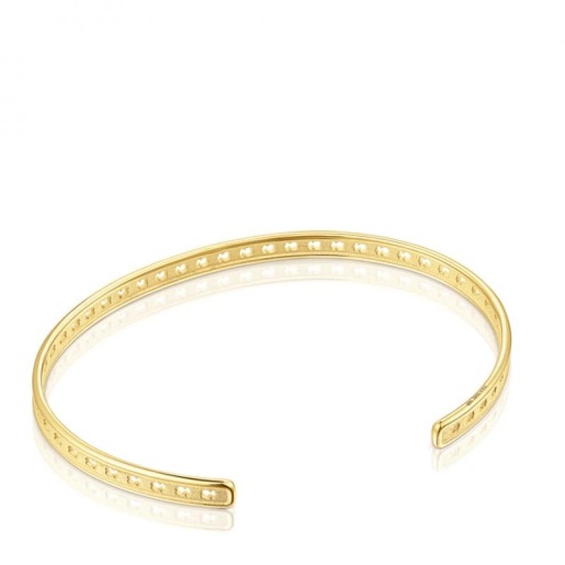 Tous Bear Row With Silhouettes Armband Gold | Österreich-MDGZYS086