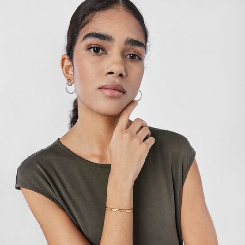 Tous Bear Row With Silhouettes Armband Gold | Österreich-MDGZYS086
