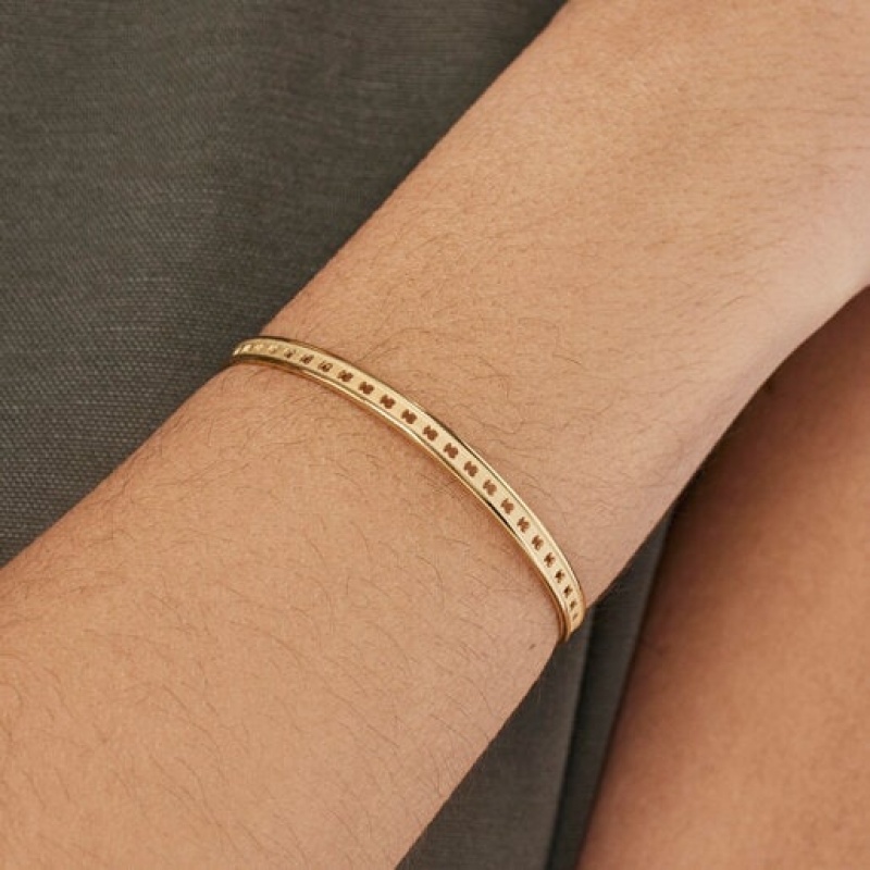 Tous Bear Row With Silhouettes Armband Gold | Österreich-MDGZYS086