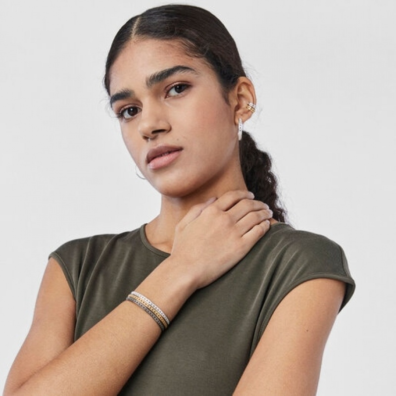 Tous Bear Row With Silhouettes Armband Gold | Österreich-MDGZYS086