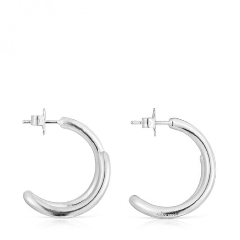 Tous Bent Hoop Ohrringe Silber | Österreich-GMBRUO396
