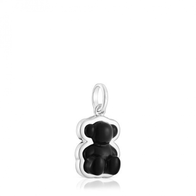 Tous Bold Bear Bear With Onyx Anhänger Silber | Österreich-ZDLVCY520