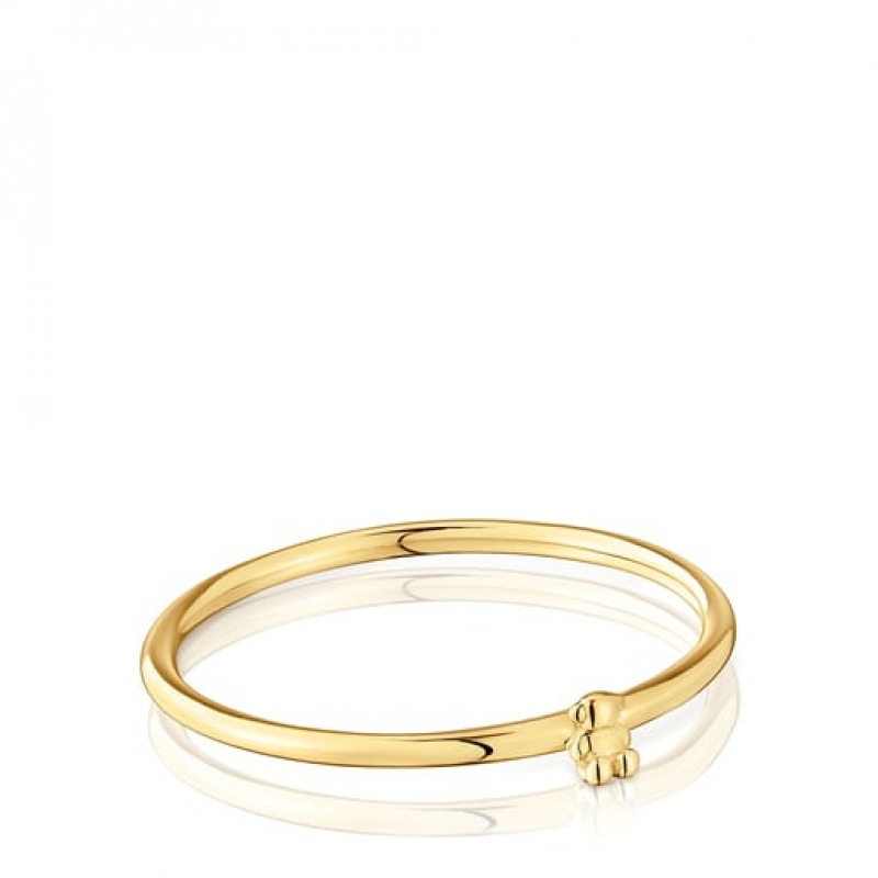 Tous Bold Bear Charm Ring Gold | Österreich-XBTACW345